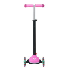Kick Scooter for Kids Ages 3+, 3-Wheel Toddler Scooter with Light-Up Wheels, Adjustable Height Handlebar, Wide Anti-Slip Deck